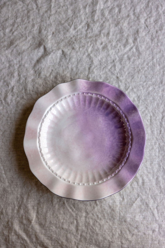 Lavender Ombre Ruffle Salad Plates