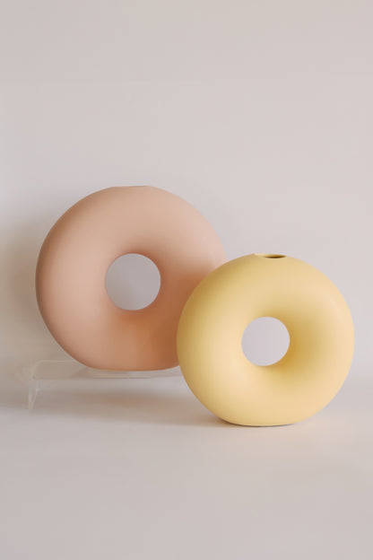 Donut Ceramic Bud Vase