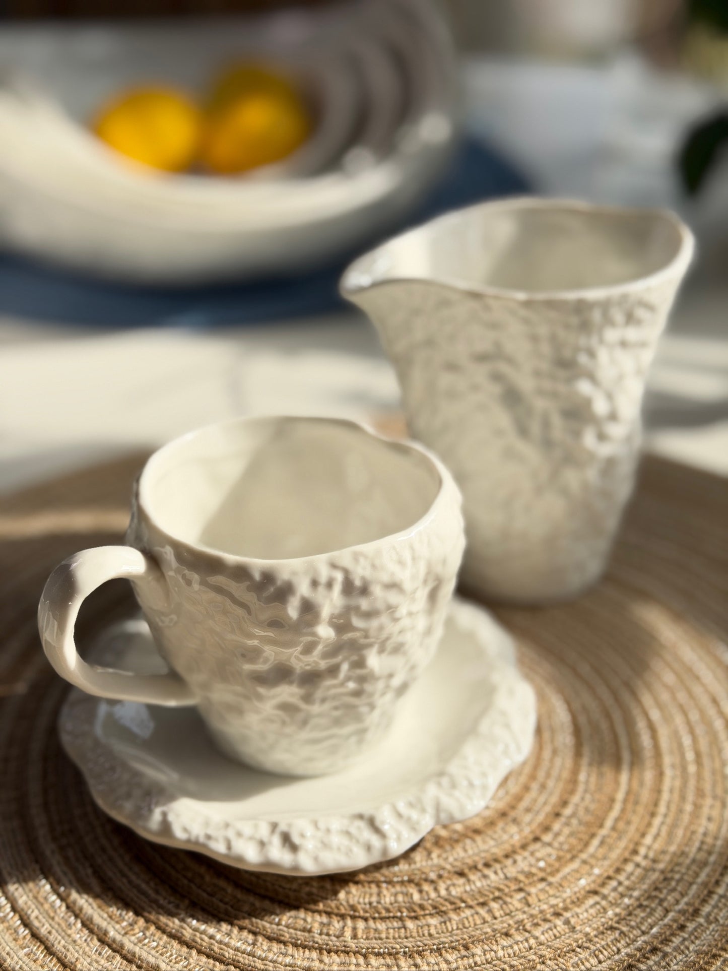 Amalfi Textured Rim Porcelain Dinnerware