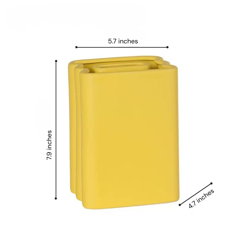Butter Accordion Ceramic Vase