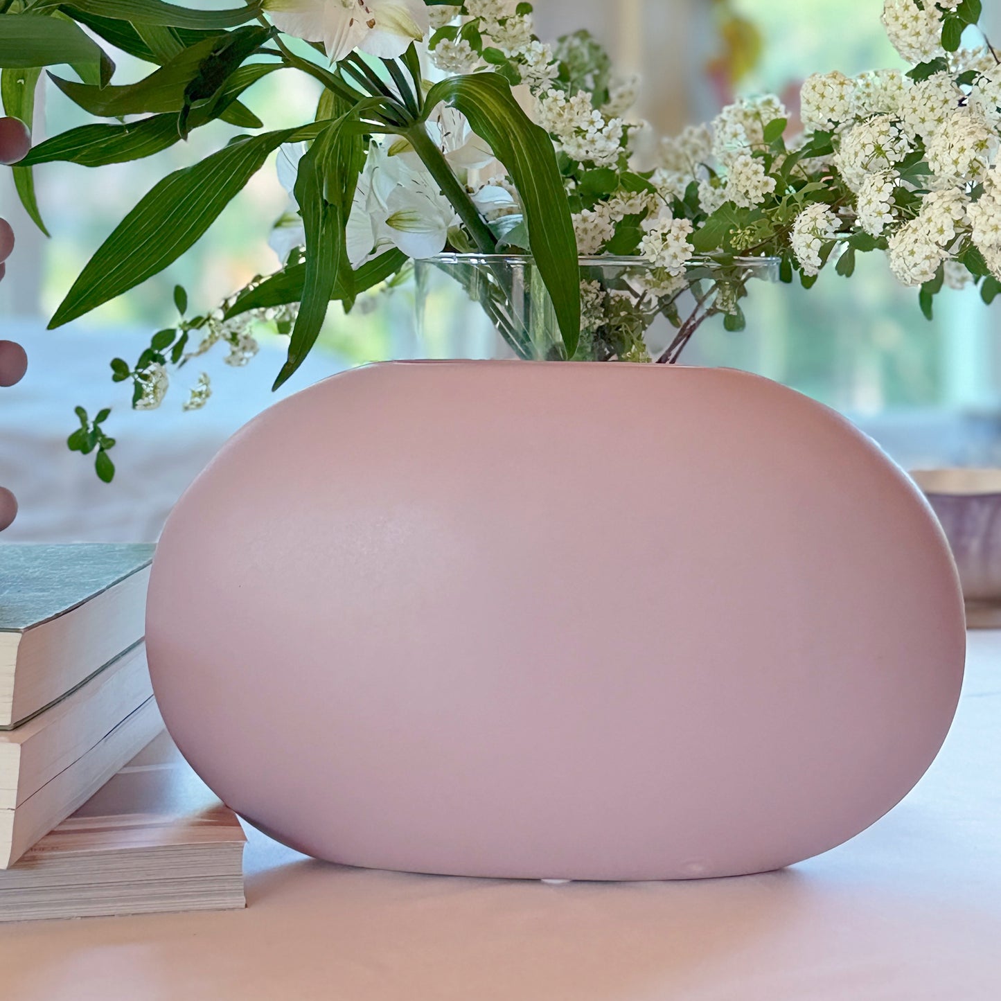Blush Stone Ceramic Vase