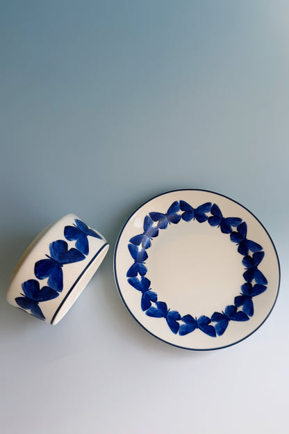 Adonis Blue Butterfly Cup and Saucer
