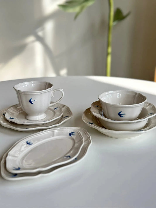 Bluebird Painted Dish - Mellow