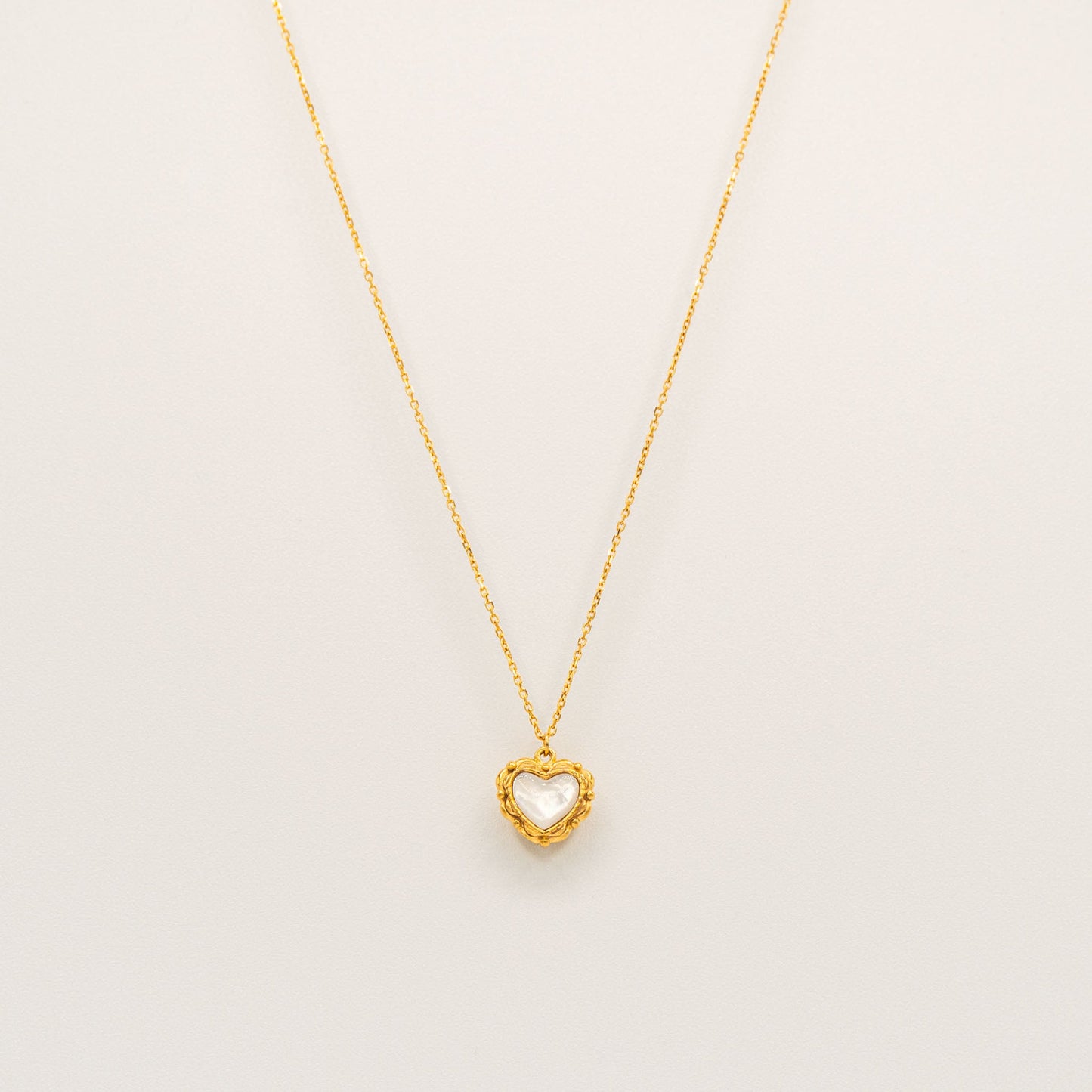 Mother of Pearl Heart Necklace