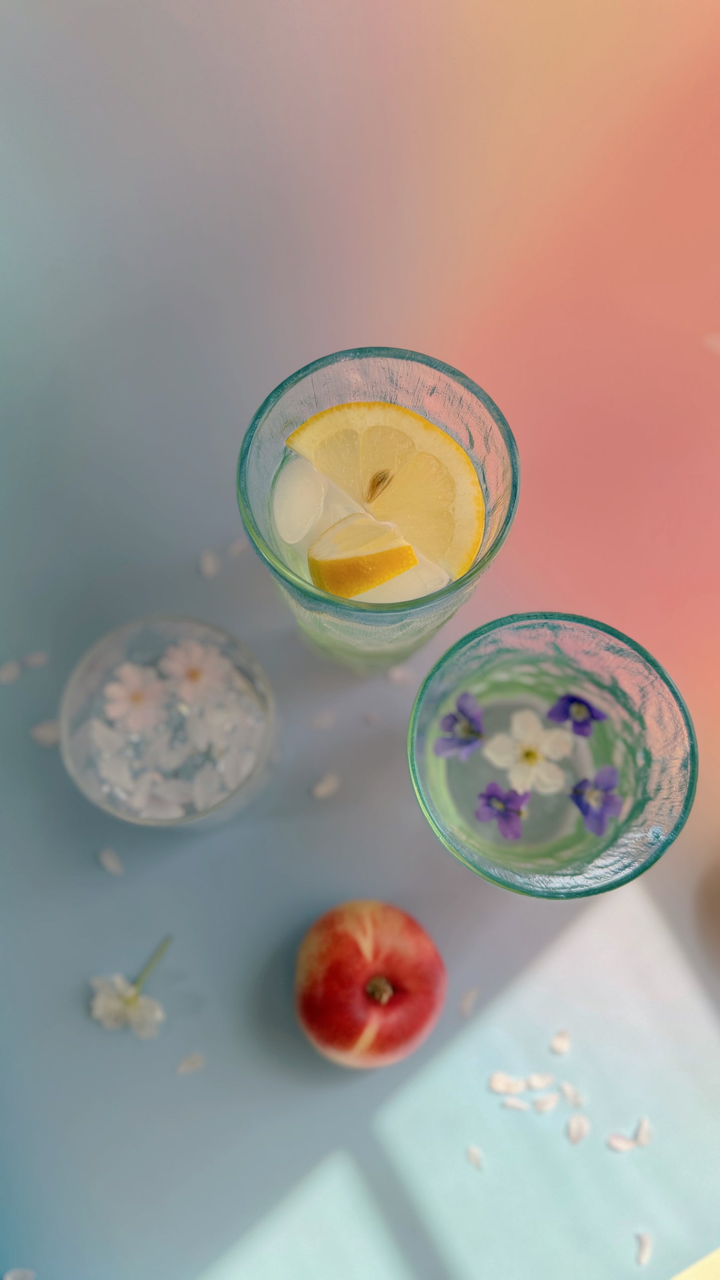 Coastal Hues Glassware, Set of 2