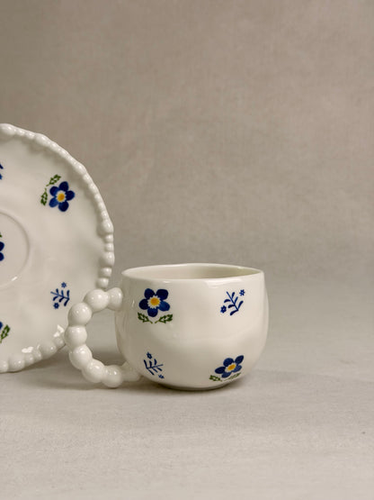 Cozy Blossom Tea Cup and Saucer Set