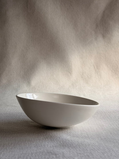 Asymmetrical Porcelain Dessert Bowl, Set of 4