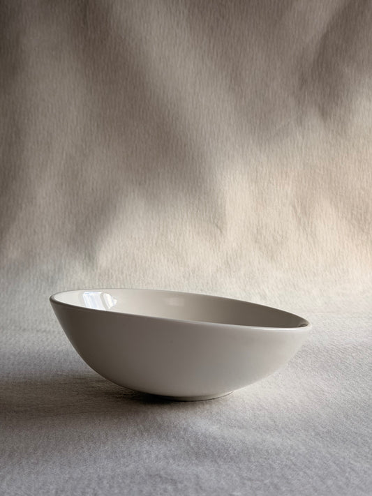 Asymmetrical Porcelain Dessert Bowl, Set of 4