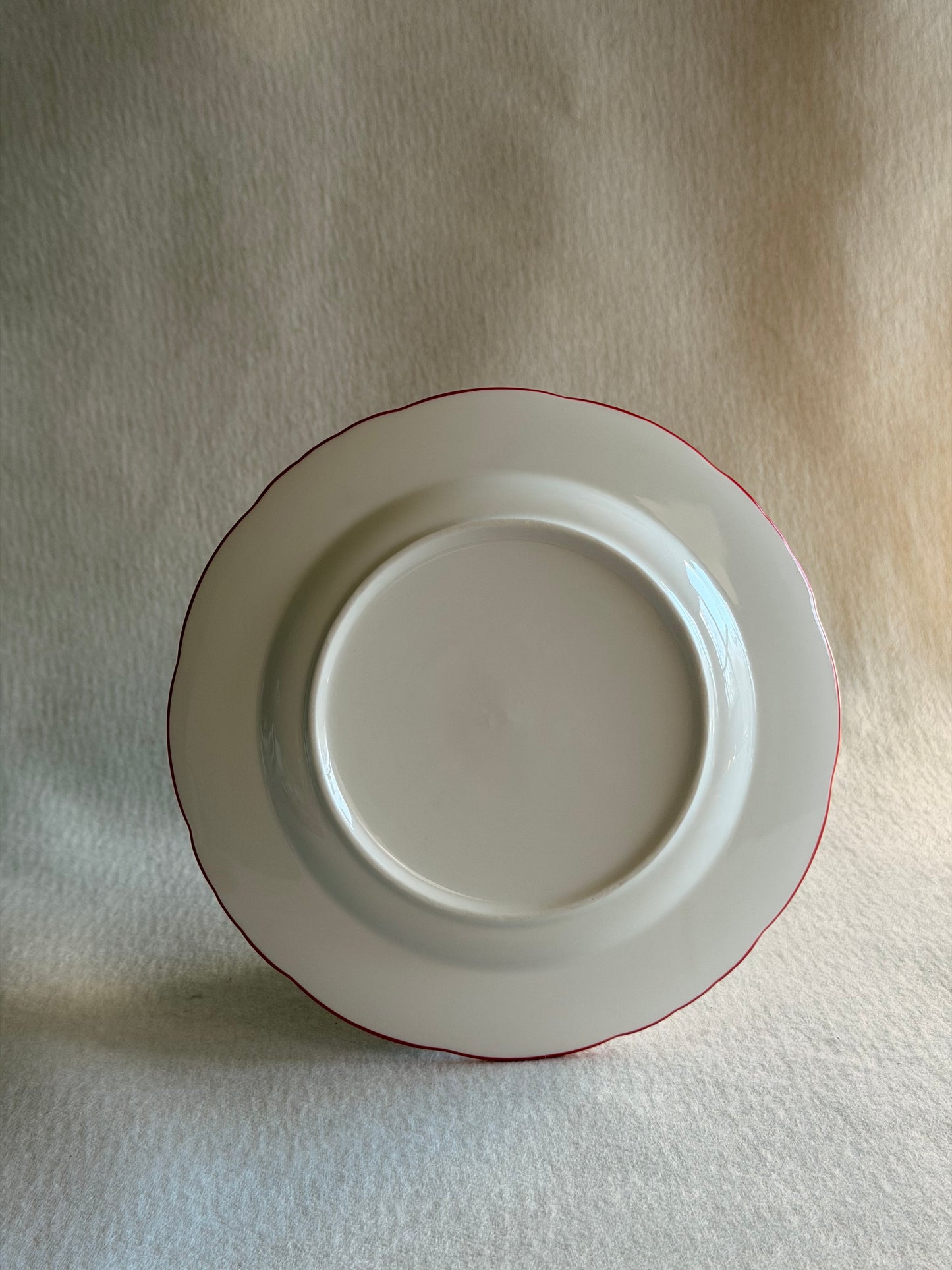 Scarlet Lace Porcelain Dinner Plates, Set of 4