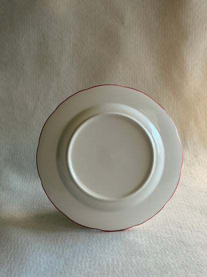 Scarlet Lace Porcelain Dinner Plates, Set of 4
