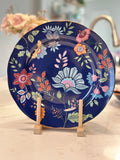 Azure Desert Floral Pasta Plates, Set of 4
