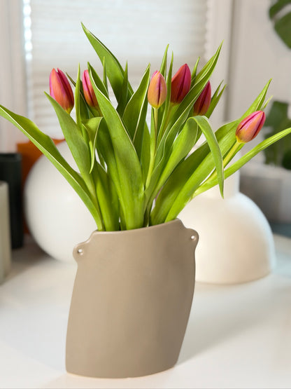Asymmetrical Pocket Ceramic Bud Vase