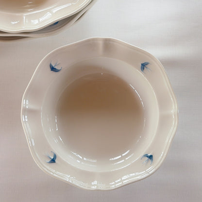 Bluebird Painted Salad Bowl, Set of 2
