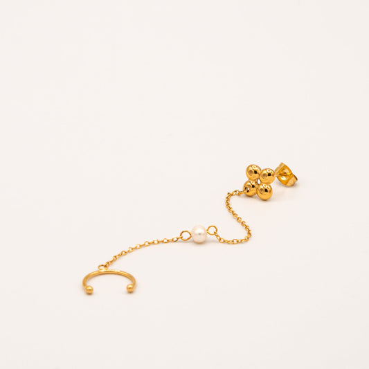 Lucky Pearl Chain Earring