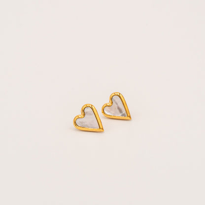 Pearl Heart Earrings