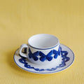 Adonis Blue Butterfly Cup and Saucer, Set of 4