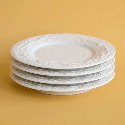 Alpine Snow Charger Plates, Set of 4