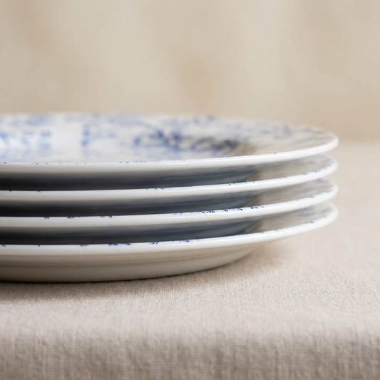 Cottage Garden Floral Appetizer Plates, Set of 4