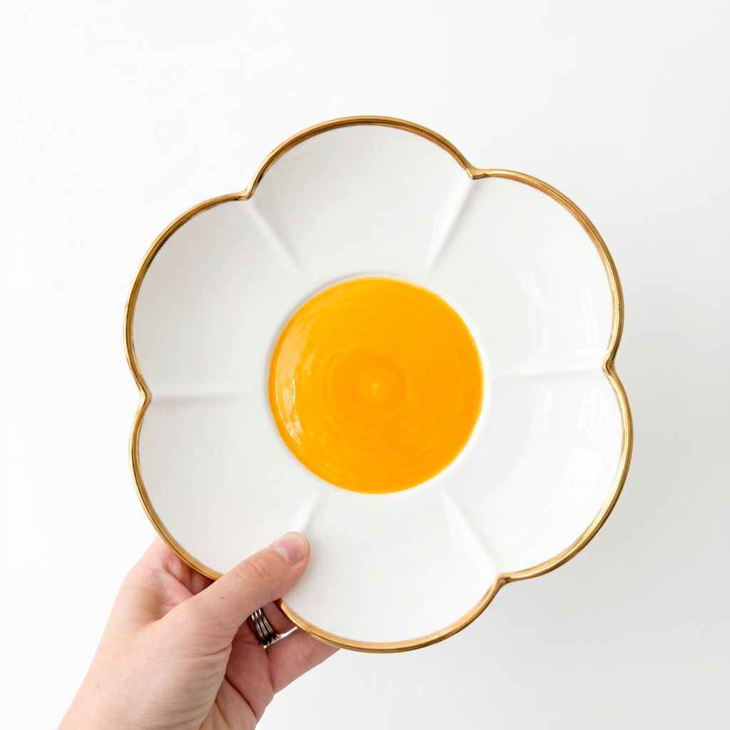 Daisy Bloom Floral Salad Plates, Set of 4