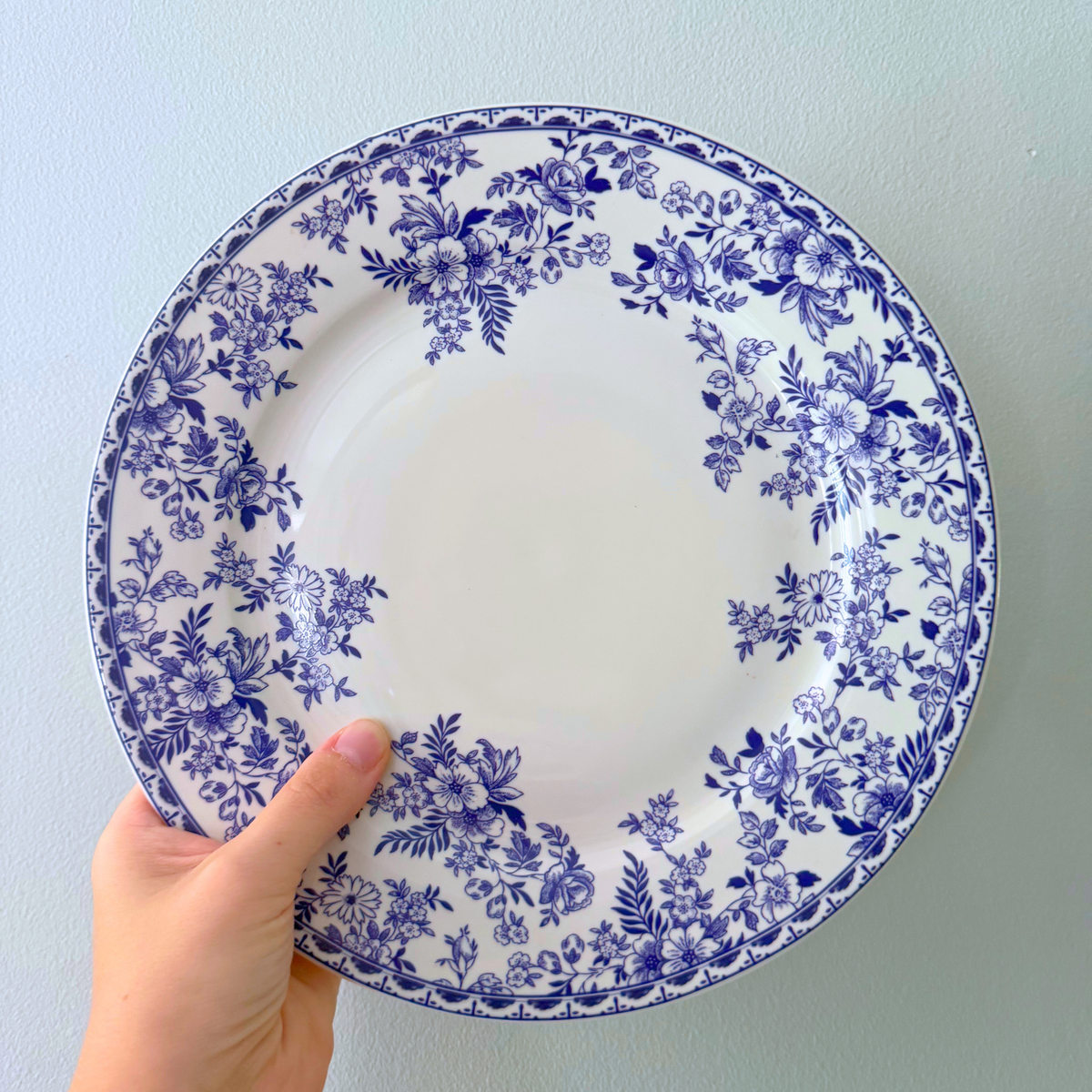Indigo Wildflower Blue Floral Dinner Plates, Set of 4
