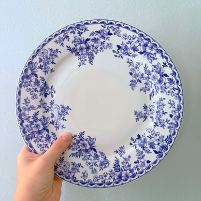 Indigo Wildflower Blue Floral Dinner Plates, Set of 4