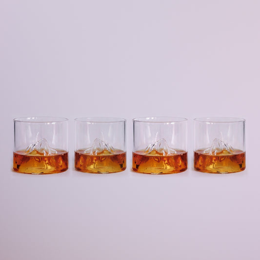 Glacier Mountain Glassware, Set of 4