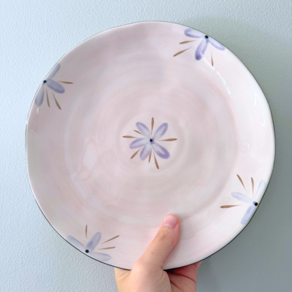 Sculpted Orchid Floral Dinner Plates, Set of 4