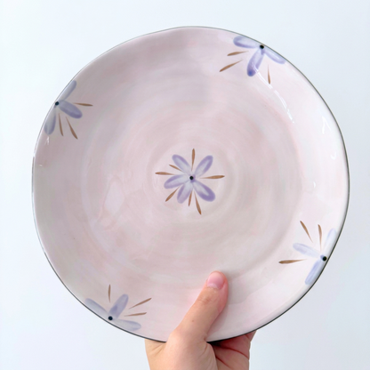 Sculpted Orchid Floral Dinner Plates, Set of 4