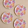 Watercolor Wildflower Floral Salad Plates, Set of 4
